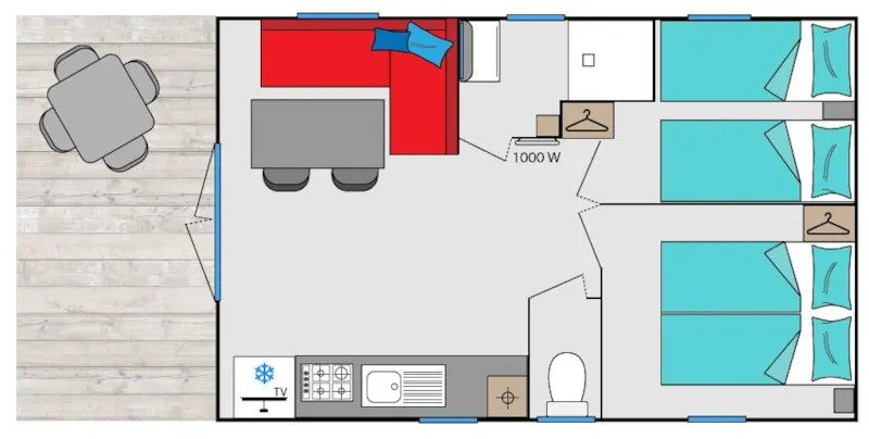 Loggia Bay 55, 2 Chambres