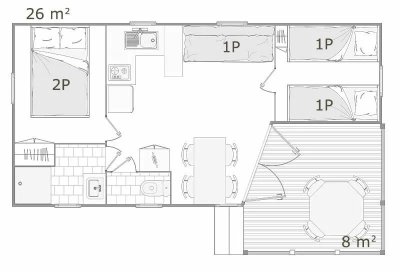 O'hara (4 Adultes + 1 Enfant) Air Conditionné
