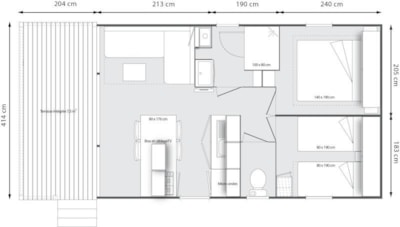 Grand Large 2 bedrooms 25m² (4 adults max - air conditioning option) — 8