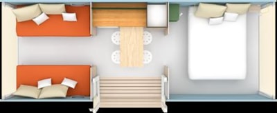 Coco 2 bedrooms 16m² without sanitory (2 adults max - animals forbidden - no smoking) — 7