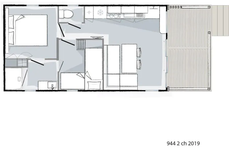 Living 2 Ch  28M² -  ( 4 Adultes Max - Climatisation En Option)