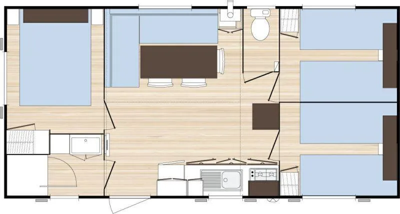 Le Family 3 Chambres 29M² (4 Adultes Maxi - Climatisation En Option)