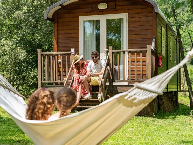 Location - Roulotte - Camping du Domaine D'Anglas