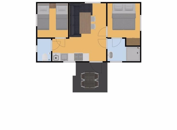 Mobil Home – Type 4Lbv Pêcher - 2 Chambres