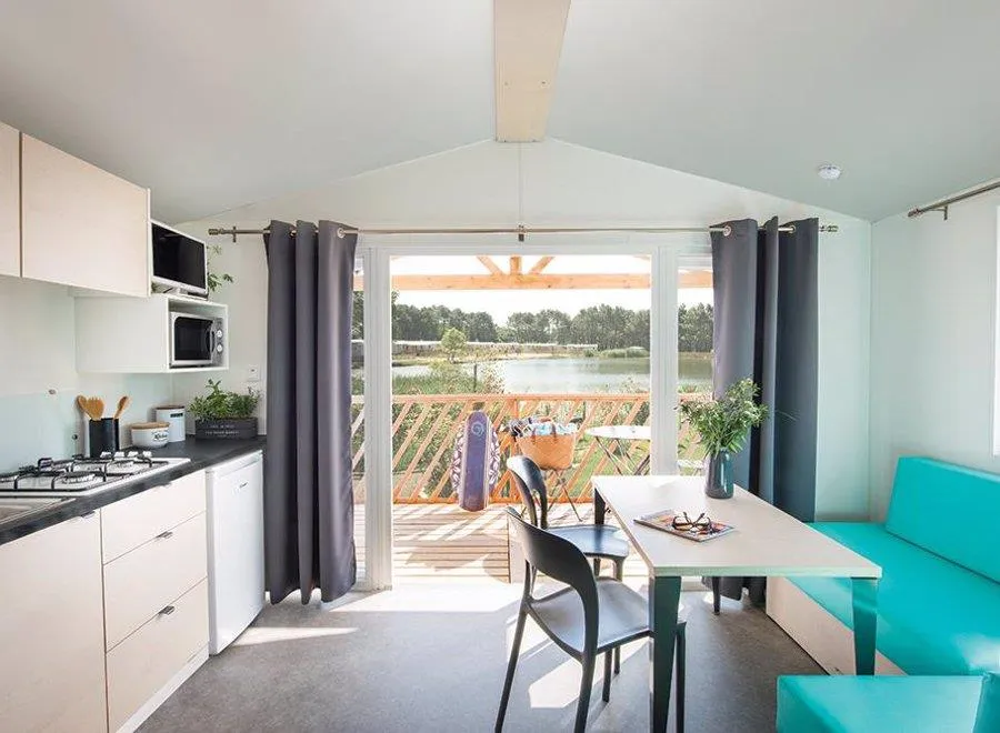 Location - Mobil Home - Type Pommier Avec Vue Sur La Rivière - 2 Chambre - RCN la Bastide en Ardèche