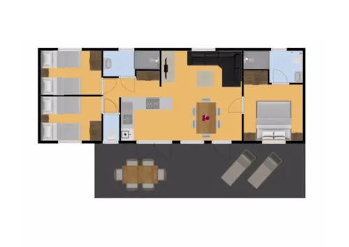 Location - Mobil Home - Type Vigne - 3 Chambres - image n°6 - RCN la Bastide en Ardèche