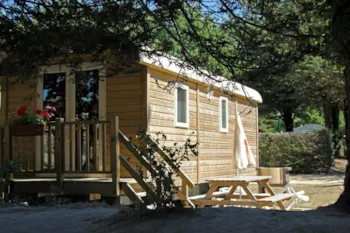 Mietunterkunft - Planwagen - 2 Zimmer - 1 Badzimmer - Insolite - Camping Marvilla Parks - La Grande Métairie