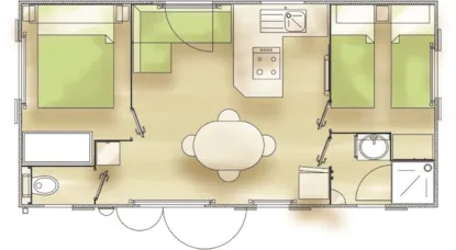 Mobilhome Confort (2 Habitaciones)