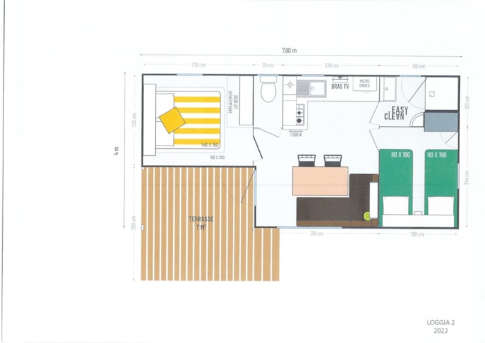 Mobil Home 4 Places 2 Chambres Gamme Premium Climatisé