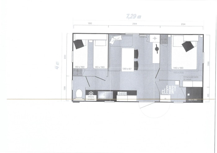 Mobil Home 4 Places 2 Chambres Gamme Premium Climatisé