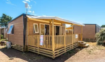 Mietunterkunft - Mobilheim  Premium - 35 M² - 3 Schlafzimmer - Erhöhte Terrasse - Pack Exclusive - Camping Marvilla Parks - Domaine La Yole