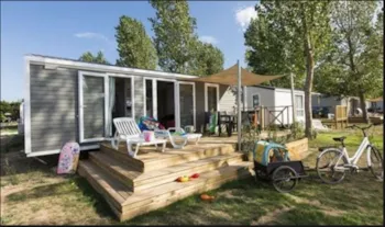 Mietunterkunft - Premium Mobile-Home - 33 M² - 2 Schlafzimmer - Erhöhte Terrasse - Camping Marvilla Parks - Domaine La Yole