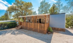 Mietunterkunft - Mobilheim Premium Modèle Azure - 42 M² - 4 Schlafzimmer - Erhöhte Terrasse - Homair-Marvilla - Domaine La Yole Camping Resort & Spa