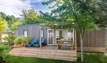 Mietunterkunft - Mobilheim  Premium - 39 M² - 4 Schlafzimmer - Erhöhte Terrasse - Pack Exclusive - Camping Marvilla Parks - Domaine La Yole