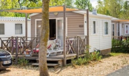 Location - Mobil-Home Comfort - 19 M² - 1 Chambre - Clim - Terrasse Surélevée - Homair-Marvilla - Domaine La Yole Camping Resort & Spa