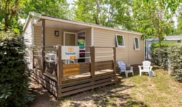 Huuraccommodatie(s) - Stacaravan Comfort Modèle Xl - 29  M² - 2 Kamers - Enkel Terras - Homair-Marvilla - Domaine La Yole Camping Resort & Spa