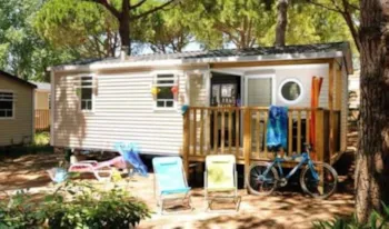 Mietunterkunft - Mobilheim  Comfort - 21 M² - 2 Schlafzimmer - Einzelterrasse - Camping Marvilla Parks - Domaine La Yole