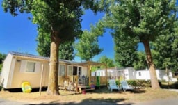 Mietunterkunft - Mobilheim  Comfort Modèle Xl - 32 M² - 3 Schlafzimmer - Clim - Erhöhte Terrasse - Homair-Marvilla - Domaine La Yole Camping Resort & Spa