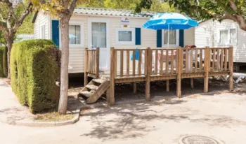 Mietunterkunft - Mobilheim  Classic - 23 M² - 2 Schlafzimmer - Nicht Überdachte, Erhöhte Terrasse - Camping Marvilla Parks - Domaine La Yole