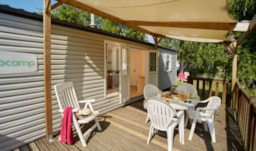 Location - Mobil-Home Classic - 32 M² - 3 Chambres - Clim - Terrasse Surélevée - Homair-Marvilla - Domaine La Yole Camping Resort & Spa