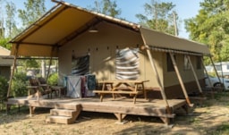 Mietunterkunft - Super Lodge - 37 M² - 3 Schlafzimmer - Klimaanlage - Homair-Marvilla - Domaine La Yole Camping Resort & Spa