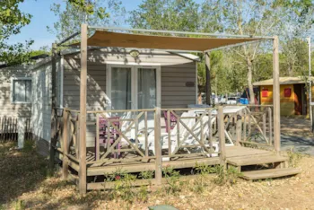 Mietunterkunft - Mobilheim Premium - 33 M²- 3 Zimmer - Hochterrasse - Homair - Camping Domaine La Yole