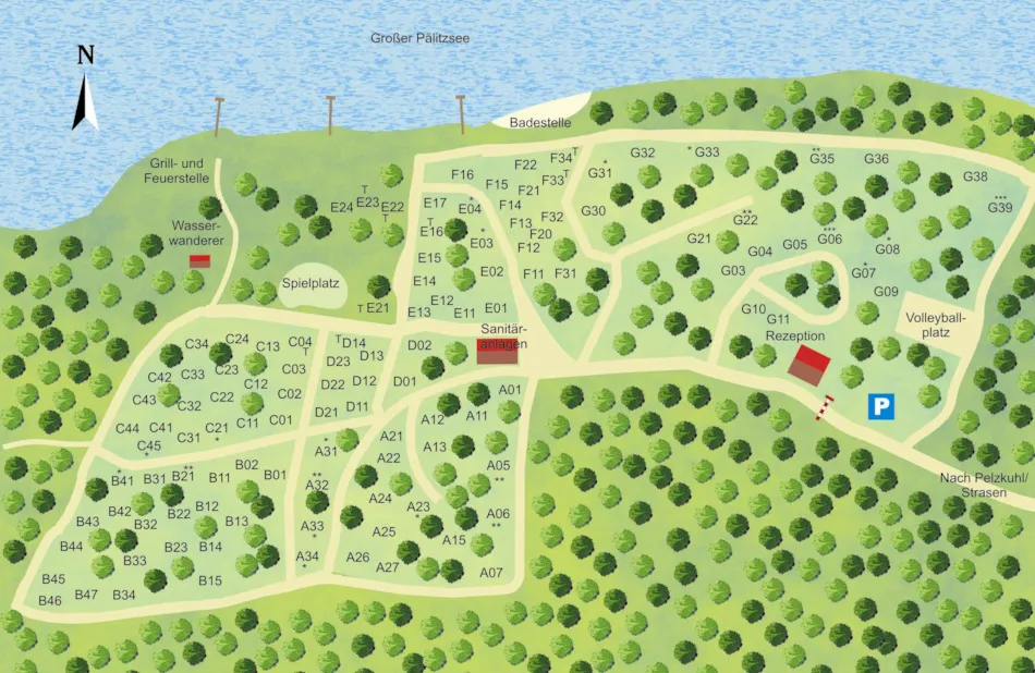 Campingplatz am Grossen Pälitzsee