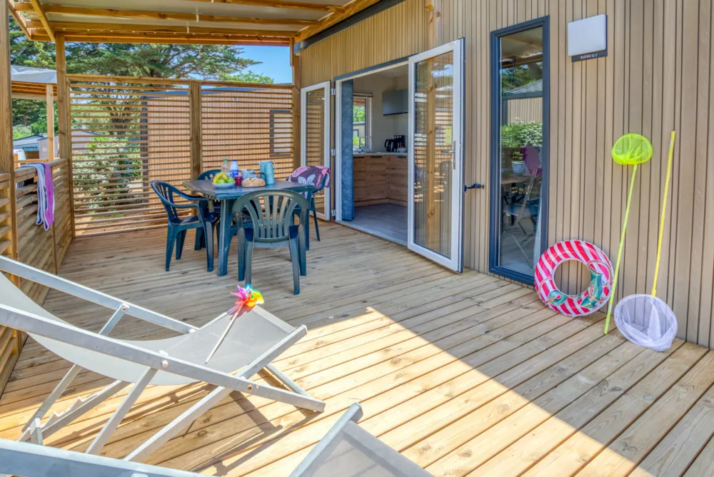 Location - Mobil-Home Famille Clim - 33M² - 3 Chambres - Camping Le Petit Rocher****