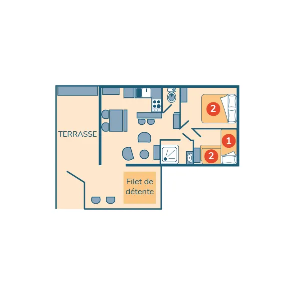 Cocoon Lodge Clim 5 Personnes - 35 M² - 2 Chambres