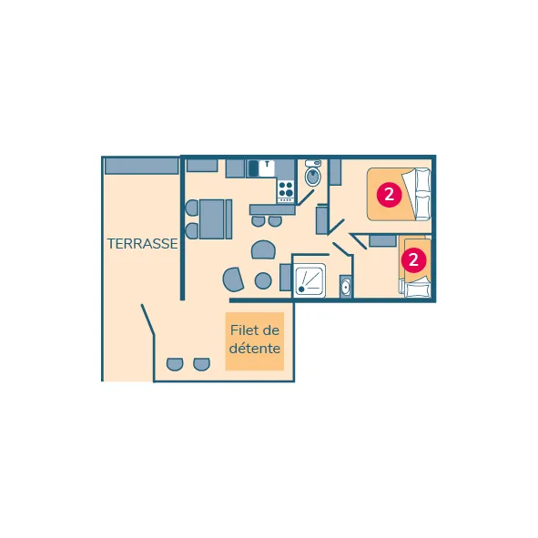 Cocoon Lodge Clim 4 Personnes - 35M² - 2 Chambres