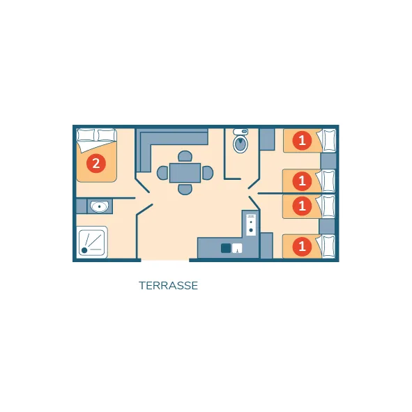 Mobil-Home Famille Eco  - 31M² - 3 Chambres