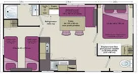 Mobilhome 2 Super Mercure Famille 4 Pers.