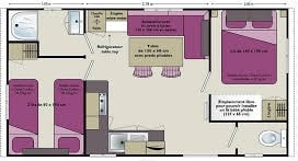 Mobile home 2 Super Mercure Famille 4 pers. — 2
