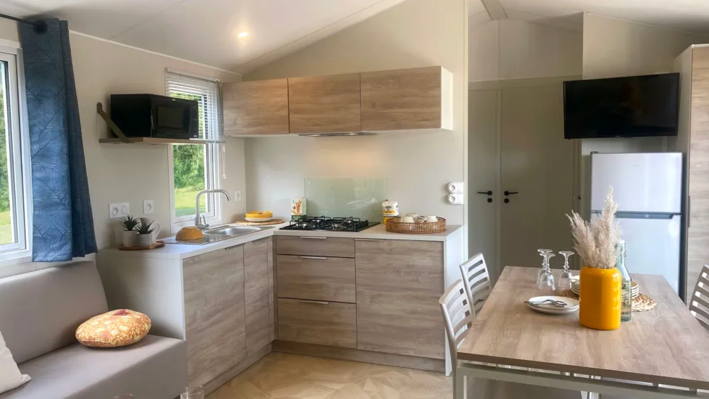 Mietunterkunft - Cottage Tribu Komfort Klimatisiert / S - Camping Campéole Pontaillac Plage 