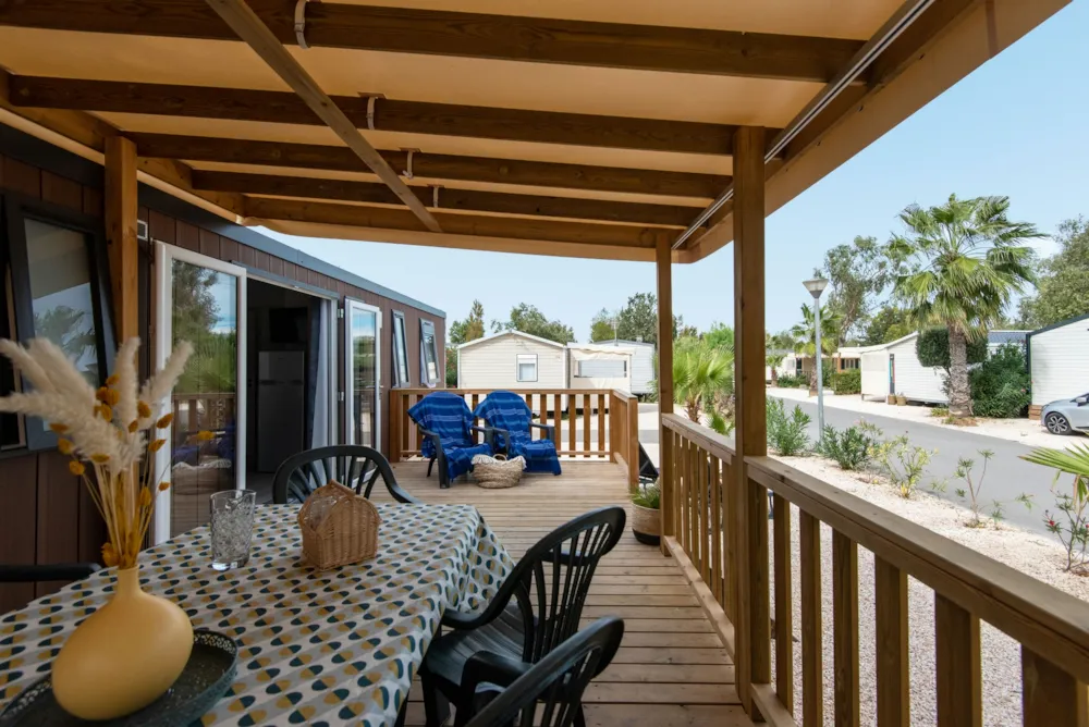 Mietunterkunft - Cottage Tribu Komfort Klimatisiert / D - Camping Campéole Pontaillac Plage 
