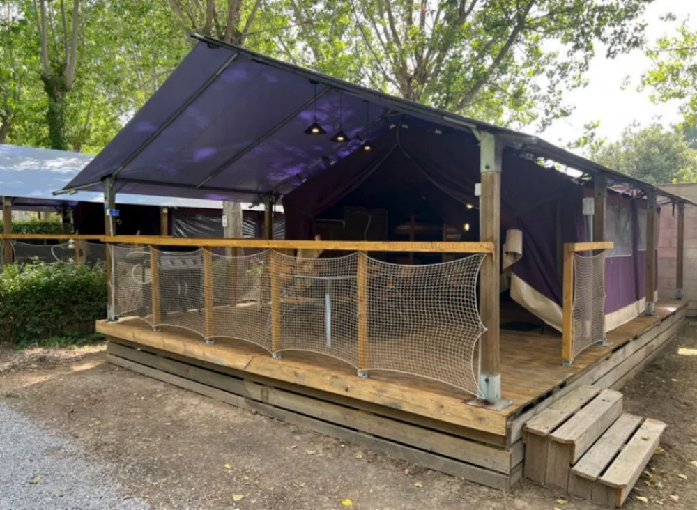 Location - Tente Lodge Safari 4-6 Personnes - Camping les Berges du Canal