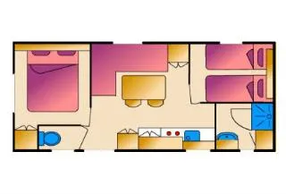 Mietunterkunft - Mobilheim Irm Mercure 22M² - image n°5 - Camping la Charderie