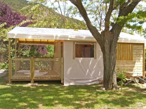 Mietunterkunft - Ausgestattetes Zelt Ecolodge Sahari 19M² (Ohne Sanitäre Anlagen) - image n°2 - Camping la Charderie