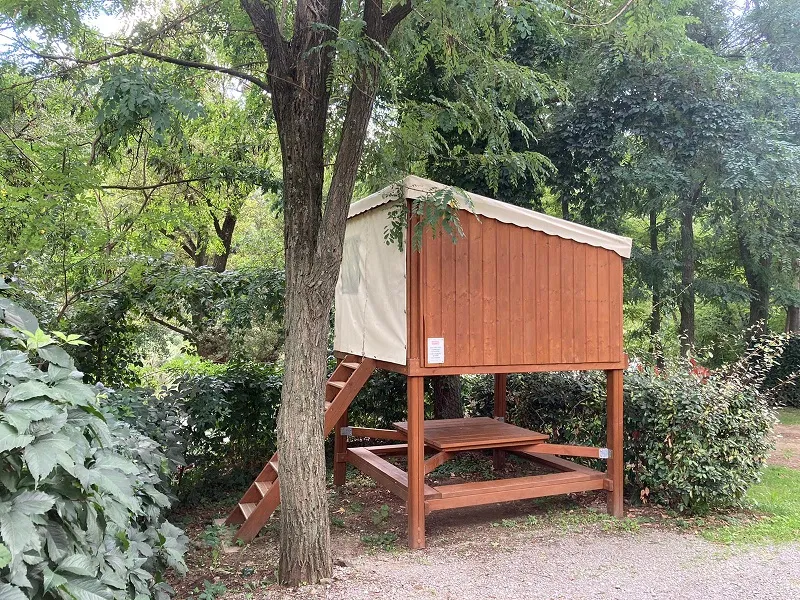 Location - Cabane Campetoile  De 5M² Vue Sur Rivière (Sans Sanitaires) - Camping la Charderie
