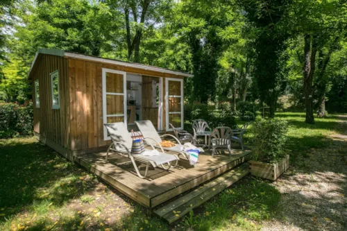 Accommodation - Wooden Tithome 2015 Without Sanitary Facilities - 2 Bedrooms (2) - image n°1 - Camping de Laborie