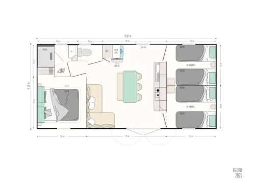 Accommodation - Grand Confort Irm- Agora 3 Chambres - image n°6 - Camping de Laborie