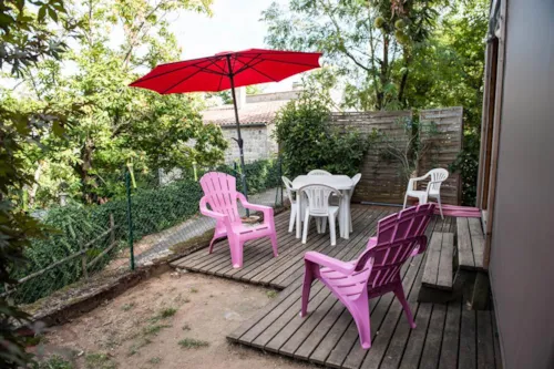 Huuraccommodatie(s) - Bungalowtent Maori - image n°6 - CAMPING LES CHATAIGNIERS