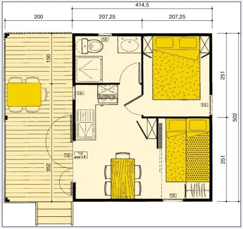 Location - Chalet Lavande - image n°7 - Camping Les Arches