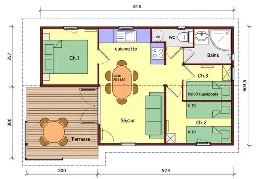 Huuraccommodatie(s) - Alizé Maxi Xxl 35 M²- 3 Sk. - image n°8 - Camping Les Arches