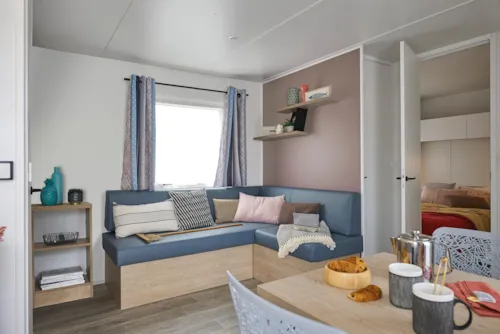 Mietunterkunft - Mobilheim Superieur 2 Schlafzimmer - image n°4 - Camping les Peupliers