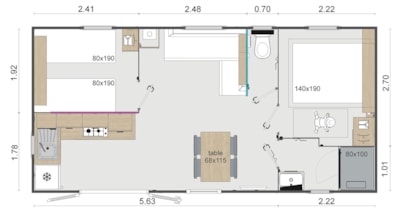 Mobile Home Superieur2 bedrooms