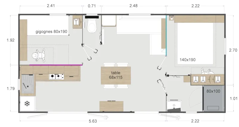 Mobil-Home Supérieur 2 Chambres