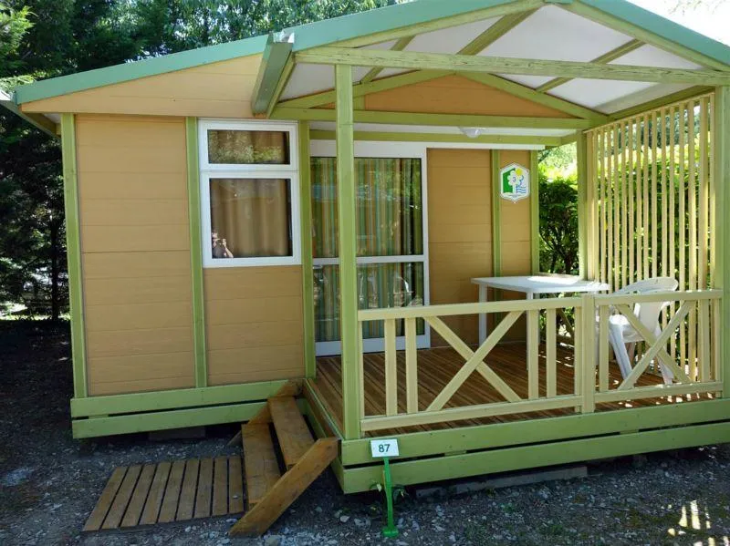 Location - Chalet Standard Trianon 20M²  2 Chambres - Terrasse Couverte + Climatisation - Flower Camping Le Plan d'Eau - Ardèche