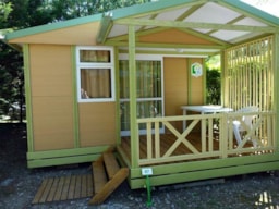 Mietunterkunft - Hütte Standard Trianon 20M²  2 Zimmer - Überdachte Terrasse - Flower Camping LE PLAN D'EAU