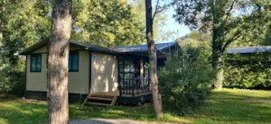 Locatif - Chalet PREMIUM EDEN 35m² - 3 bedrooms - terrace + air conditioning + dishwasher - Flower Camping Le Plan d'Eau - Ardèche